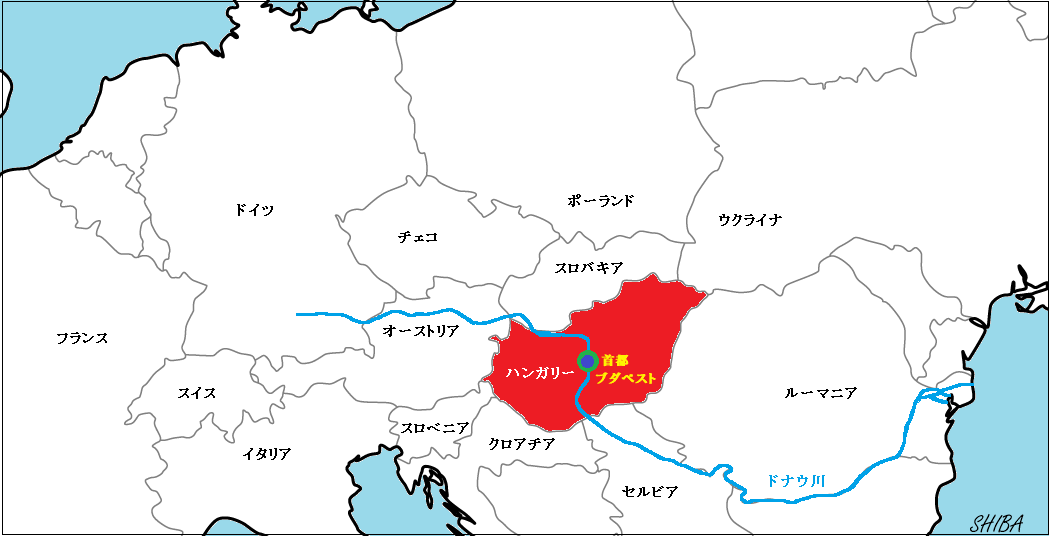 ハンガリー位置図