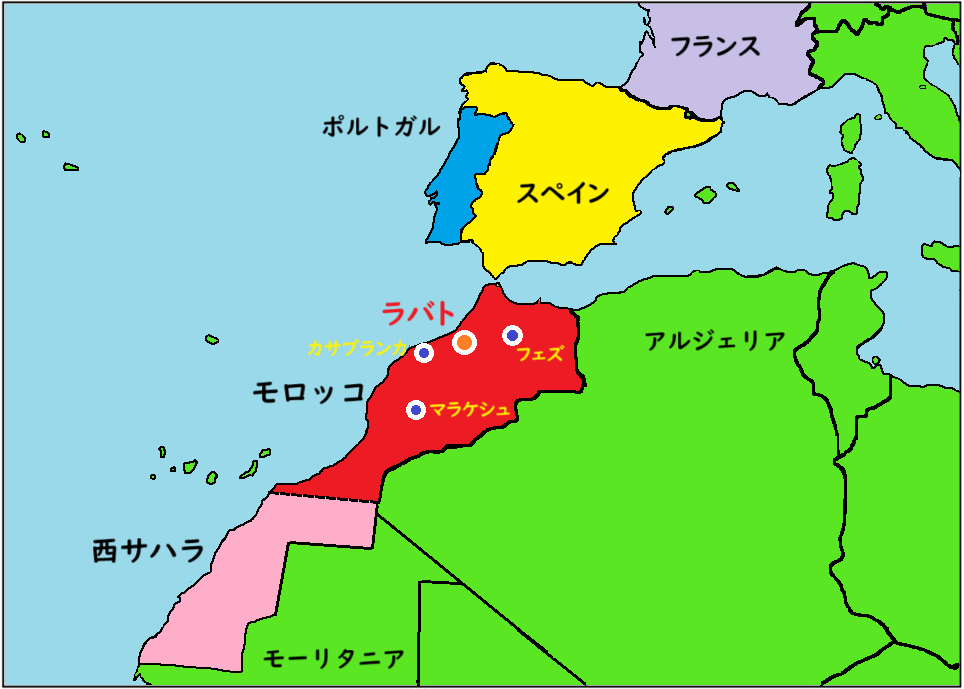 モロッコの位置