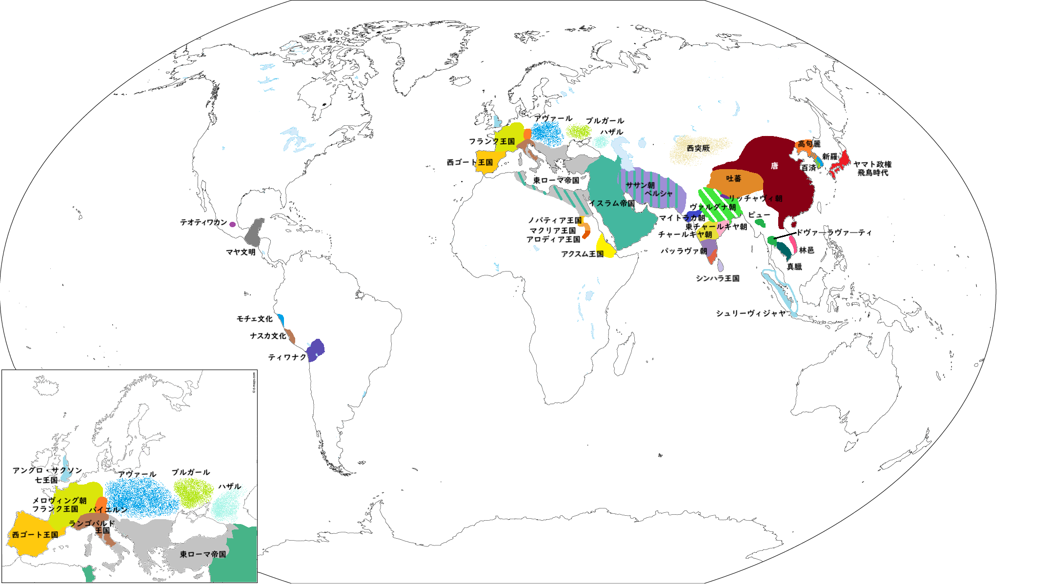 7世紀の世界