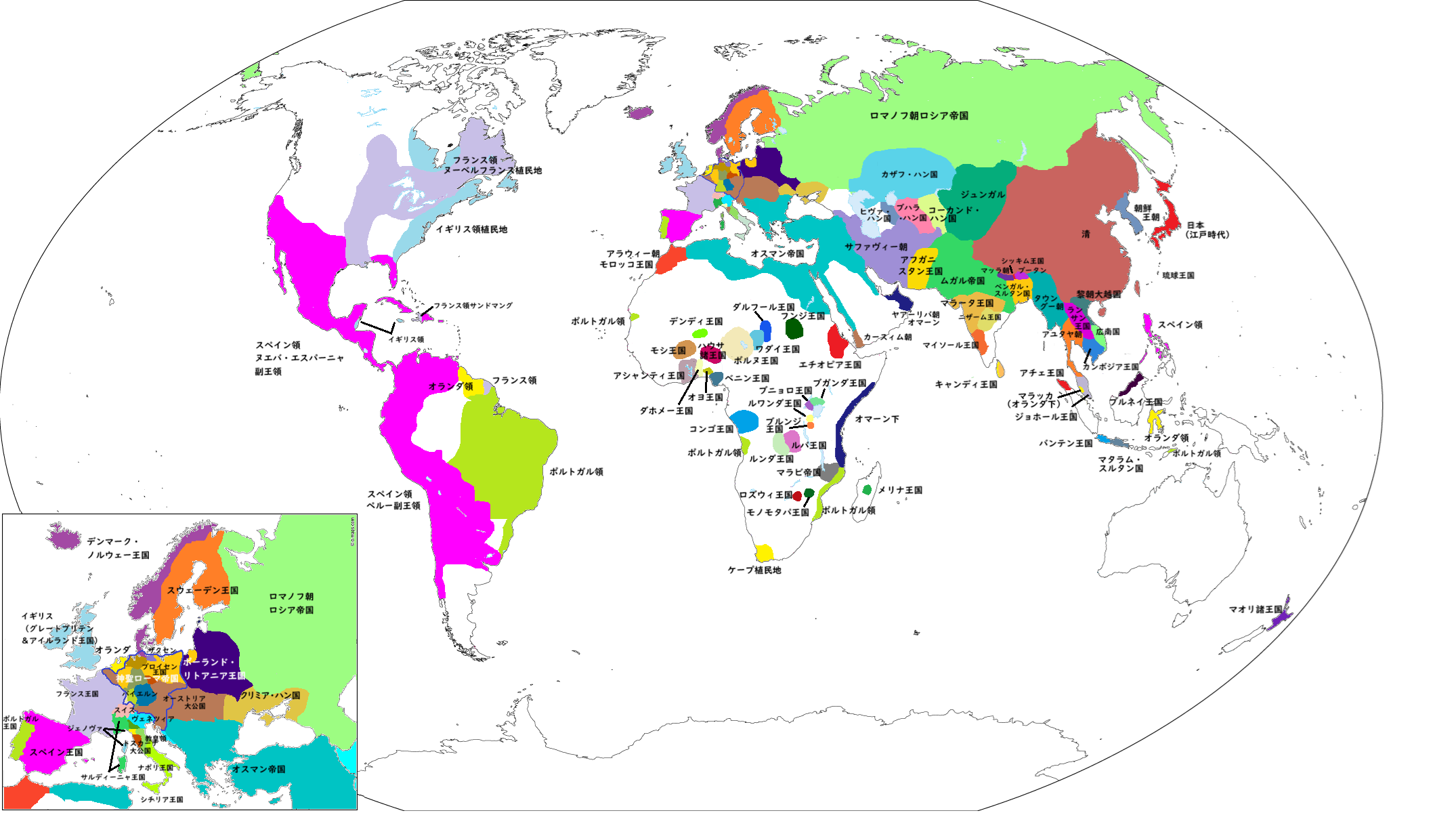 18世紀前半の世界